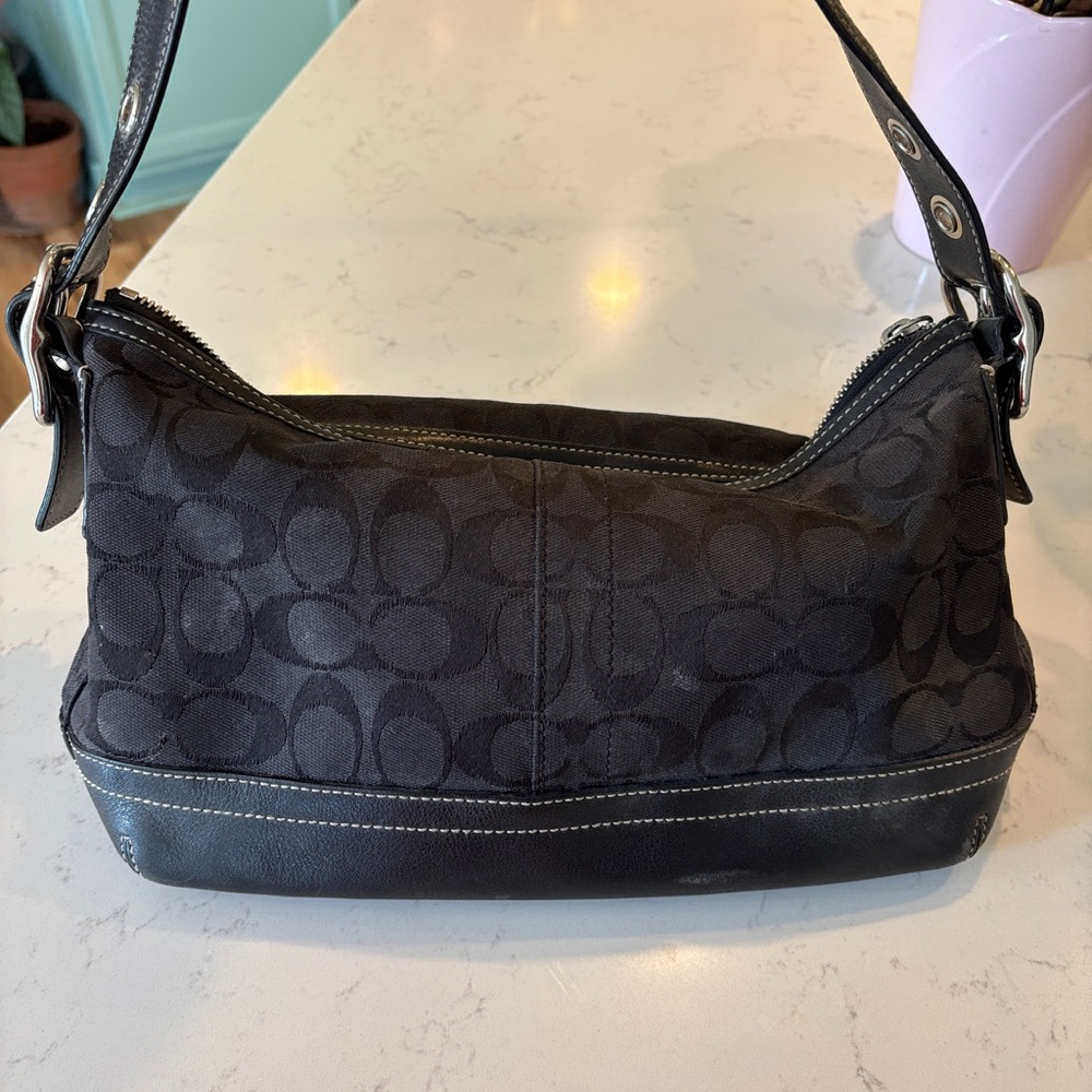 Coach Black Signature Shoulder Bag